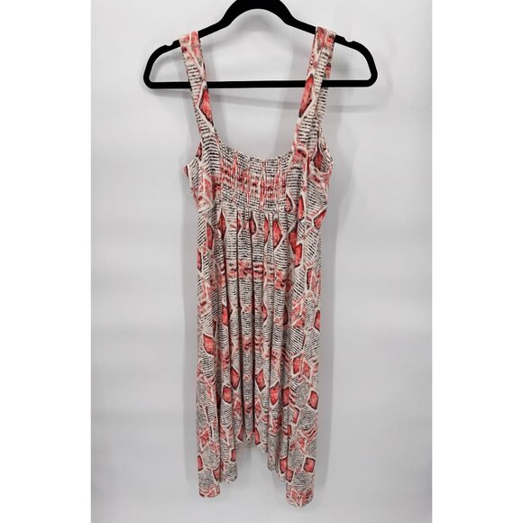 Fresh Produce Midi Dress Womens Medium White Red Southwest Print Rayon Blend - Picture 4 of 7